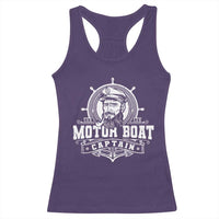 Vintage Motor Boat Captain Racerback Tank Top