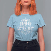 Vintage Motor Boat Captain T Shirt For Women