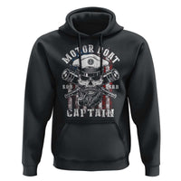 Motor Boat Captain Hoodie Patriotic American Flag