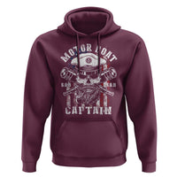 Motor Boat Captain Hoodie Patriotic American Flag