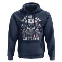 Motor Boat Captain Hoodie Patriotic American Flag