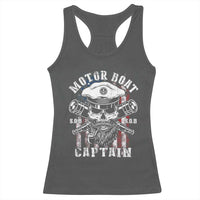 Motor Boat Captain Racerback Tank Top Patriotic American Flag