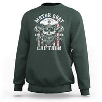 Motor Boat Captain Sweatshirt Patriotic American Flag