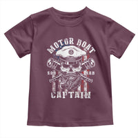 Motor Boat Captain Toddler T Shirt Patriotic American Flag