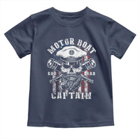 Motor Boat Captain Toddler T Shirt Patriotic American Flag