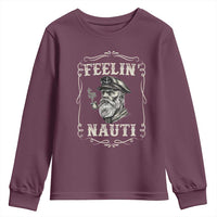 Boat Captain Youth Sweatshirt Feelin Nauti Pontoon Sailing Sailor