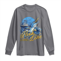 Fishing Boat Long Sleeve Shirt Hook Line and Sinker