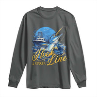 Fishing Boat Long Sleeve Shirt Hook Line and Sinker