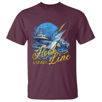 Fishing Boat T Shirt Hook Line and Sinker