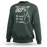 Funny Fishing Sweatshirt They Call Me 007 Fisherman