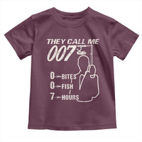 Funny Fishing Toddler T Shirt They Call Me 007 Fisherman