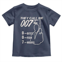 Funny Fishing Toddler T Shirt They Call Me 007 Fisherman