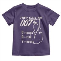 Funny Fishing Toddler T Shirt They Call Me 007 Fisherman