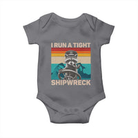 Funny Raccoon Captain Baby Onesie I Run A Tight Shipwreck