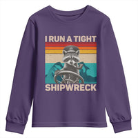 Funny Raccoon Captain Youth Sweatshirt I Run A Tight Shipwreck