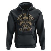 Funny Raccoon Motor Boat Captain Hoodie