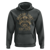 Funny Raccoon Motor Boat Captain Hoodie