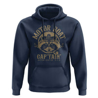 Funny Raccoon Motor Boat Captain Hoodie