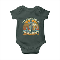 It's A Good Day To Drink On A Boat Baby Onesie Retro Sunset