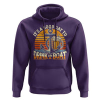 It's A Good Day To Drink On A Boat Hoodie Retro Sunset