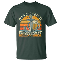 It's A Good Day To Drink On A Boat T Shirt Retro Sunset