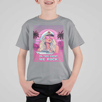 Yacht Rock Party T Shirt For Kid On This Yacht We Rock Boating Lady Captain