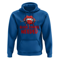 Blood Donors Needed Funny Vampire Lip Hoodie - Wonder Print Shop