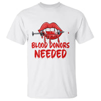 Blood Donors Needed Funny Vampire Lip T Shirt - Wonder Print Shop