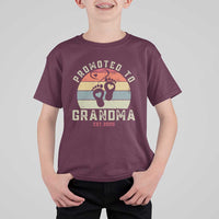 Retro Promoted To Grandma est 2025 T Shirt For Kid