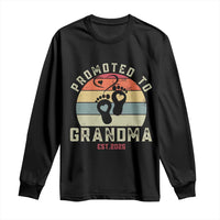 Retro Promoted To Grandma est 2025 Long Sleeve Shirt