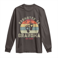 Retro Promoted To Grandma est 2025 Long Sleeve Shirt