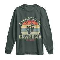 Retro Promoted To Grandma est 2025 Long Sleeve Shirt
