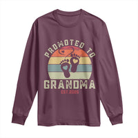 Retro Promoted To Grandma est 2025 Long Sleeve Shirt