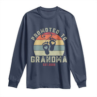 Retro Promoted To Grandma est 2025 Long Sleeve Shirt