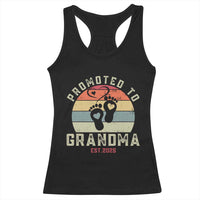 Retro Promoted To Grandma est 2025 Racerback Tank Top