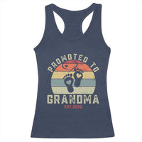 Retro Promoted To Grandma est 2025 Racerback Tank Top
