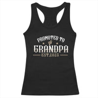 Retro Promoted To Grandpa est 2025 Racerback Tank Top