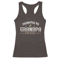 Retro Promoted To Grandpa est 2025 Racerback Tank Top