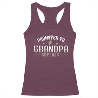 Retro Promoted To Grandpa est 2025 Racerback Tank Top