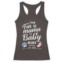 Funny From Fur Mama To Baby Mama Racerback Tank Top Dog Mom New Mom 2025