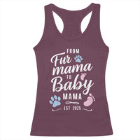 Funny From Fur Mama To Baby Mama Racerback Tank Top Dog Mom New Mom 2025