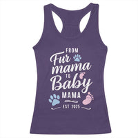 Funny From Fur Mama To Baby Mama Racerback Tank Top Dog Mom New Mom 2025
