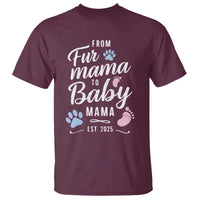Funny From Fur Mama To Baby Mama T Shirt Dog Mom New Mom 2025