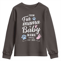 Funny From Fur Mama To Baby Mama Youth Sweatshirt Dog Mom New Mom 2025