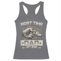 First Time Dad Est 2025 Racerback Tank Top