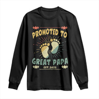 New Dad 2025 Long Sleeve Shirt Promoted to Great Papa