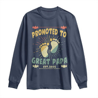 New Dad 2025 Long Sleeve Shirt Promoted to Great Papa