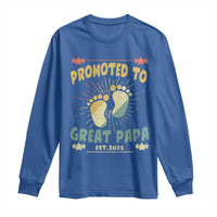 New Dad 2025 Long Sleeve Shirt Promoted to Great Papa