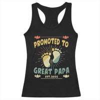 New Dad 2025 Racerback Tank Top Promoted to Great Papa