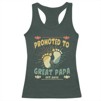 New Dad 2025 Racerback Tank Top Promoted to Great Papa